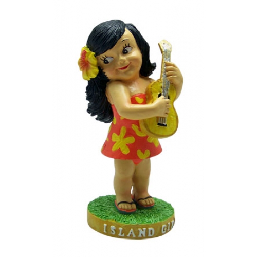 New Hawaiian Hawaii Miniature Dashboard Hula Doll Girl w/ Ukulele 4